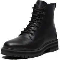 Timberland für Herren. TB0A41CGW021 Britton Drive Lederstiefel, schwarz (44), Wohnung, Schnürsenkel, Lässig