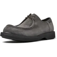 Camper für Herren. K100999-005 Zapatos de piel de cordones Norman gris (46), Leder, Wohnung, Schnürsenkel, Lässig, Grau