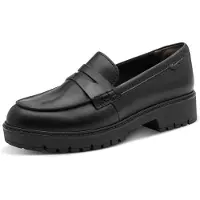 Tamaris Damen Slipper Leder, schwarz, 37 EU