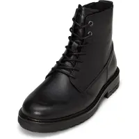 Marc O'Polo Schnürboots "Model Rony 3", Herren, Gr. 42, Synthetik, schwarz, Leder, unifarben, Schuhe Schnürboots, Schnürstiefelette, Boots mit Reißverschluss