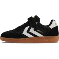 Hummel Sneaker "VM78 CPH JR", Jungen, Gr. 35, atmungsaktiv, schwarz, Leder, Mesh, Schuhe Sneaker, mit elastischen Schnürsenkeln, niedrige Schuhhöhe