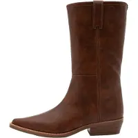 Michael Kors für Damen. 40T6FRMB6L Farren Lederstiefel braun (39), 3 bis 5 cm, Reißverschluss, Lässig