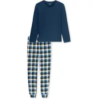 Schiesser Schlafanzug Casual Essentials in Deep blue | Gr.: 52