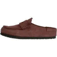 Birkenstock für Damen. 1032804 Leder-Loafer Naples Wrapped (Schmale Passform) rosa (41), Wohnung, Wildleder, Keine, Lässig