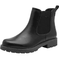 Tamaris Damen Stiefelette Chalsea Boot Vegan 1-25340-47, Größe:40 EU, Farbe:Schwarz