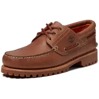 Timberland für Herren. TB0A2PDQAMX1 Bootsschuhe aus Leder Authentic braun (46 W), Wohnung, Schnürsenkel, Lässig, Klassisch