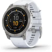 Garmin epix Pro (2. Generation), Saphirglas, 51 mm,Titangehäuse mit Armband aus Whitestone