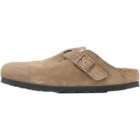 Birkenstock Boston Shearling Suede Leather Enge Holzschuhe