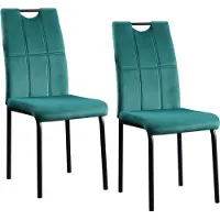 HTI Samtstuhl Denton, 2er Set, mit Griff, Sitzhöhe 47 cm, H 96,5 cm, B 41,5 cm, T 52,5 cm