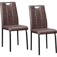 HTI Denton Vintage Stuhl 2er Set, HxBxT 96,5x41,5x52,5 cm, Sitzhöhe 47 cm, mit Griff-Cut-Out