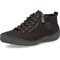 Rieker Schnürboots , Damen, Gr. 37, wärmend, braun, Lederimitat, Schuhe Schnürboots, Sneaker, Schnürschuh, Outdoorschuh mit Reißverschluss