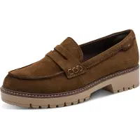 Tamaris Damen Slipper Leder, braun, 37 EU