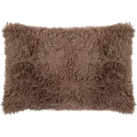 Zoeppritz Dekokissen ZOEPPRITZ1828 "Reborn", braun (smoke, felloptik), B:50cm L:30cm, Polyester, Dekokissen_Sitzkissen_Kissenhüllen, Dekokissen, weiche Kunstfell Kissenhülle