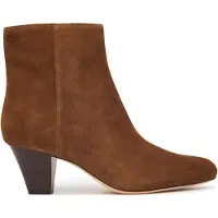 Ralph Lauren für Damen. 802P15713002 Ankle Boots Emersyn aus Veloursleder mit braunem Absatz (36), 3 bis 5 cm, Reißverschluss, Lässig