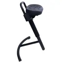 Stier Stehhilfe mit Stahlgestell schwarz Sitzhöhe 645-825 mm PolyurethanSitz