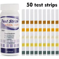 Decdeal 5 In 1 Schwimmbad SPA Teststreifen Chlor pH Alkalinitaet Wasserhaertepruefung Healthwater Pool Teststreifen 50St