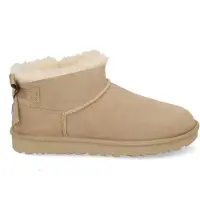 Ugg für Damen. 1185491 Leder-Stiefeletten Ultra Mini Bailey Bow beige (37), Wohnung, Keine, Lässig, Heimtextilien