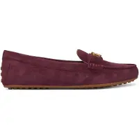 Lauren-ftw für Damen. 802821629037 Wildleder-Mokassins Barnsbury in Granatrot (38), Wohnung, Keine, Lässig, Kastanienbraun