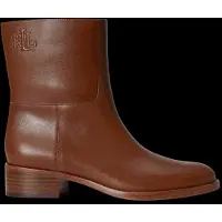 Ralph Lauren für Damen. 802P15708002 Braune Kyle-Stiefeletten aus Kalbsleder (41), Beige, 3 bis 5 cm, Keine, Lässig