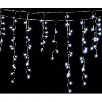Jayseuw 15M LED Eisregen Lichterkette Innen Lichtervorhang 600 LEDs Eiszapfen Weihnachtsbeleuchtung 8 Modi Weihnachtsdeko Party Garten Kaltweiß