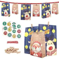 Sonstiges Adventskalender zum selber basteln groß 2024 dunkelblau rot Kinderfüllung