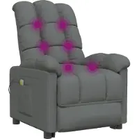 vidaXL Massagesessel Dunkelgrau Stoff