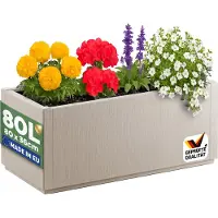 Casaria Pflanzkasten Ethica 80L 80x36x36cm Kreideweiss