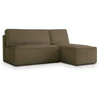 Masseno Ecksofa BRISO M mit Schlaffunktion L-Form, Sofa mit Bettkasten, Wohnzimmersofa, Couch, Soffa, Bettsofa, Couchgarnitur- Beige, MONOLITH 09