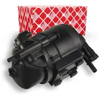 FEBI BILSTEIN Kraftstofffilter 171953 mit Anschluss für Wassersensor 197mm LAND ROVER JAGUAR