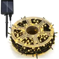 Izrielar LED Solar Lichterkette 100M 1000LEDs mit 8 Modi für Innen Garten Party & Weihnachtsdeko Beleuchtung Deko, Warmweiß