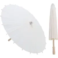 Gistuch 2pcs weißes Papier Regenschirm geölte Malerei dekorativer chinesischer Stil für Hochzeitsfoto -Requisiten