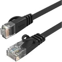 ORICO Kabel sieciowy Ethernet PUG-C6B CAT6 1000Mbps RJ45 internetowy LAN płaski 30 m - czarny