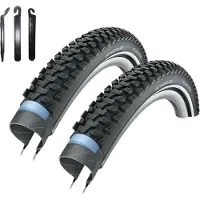 Schwalbe 2 x Marathon Plus MTB Fahrradreifen 29 x 2,10 (54-622) Schwarz/Reflex inkl. Reifenheber