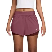 Nike Swift 2in1 Laufshorts Damen - mauve, silber, Größe XL (auch verfügbar in XS, M, L)