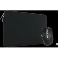 BlueBuilt Laptophülle für Apple MacBook Pro 14 Zoll Schwarz + Maximus Kabellose Ergonomische Bluetooth-Maus