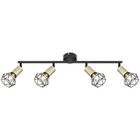 Globo Lighting Deckenleuchte, Strahler, verstellbar, schwarz messing, L60cm