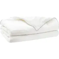 vidaXL Bettdecke 152x203 cm Sommer 200 GSM Australische Wolle Weiß
