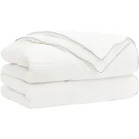 vidaXL Bettdecke 140x220 cm 4 Jahreszeiten 200+300 GSM Weiß