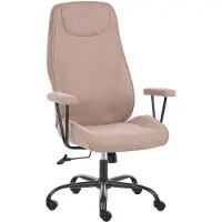 Beliani Bürostuhl Taupe Stoff Drehbar Höhenverstellbar Neigungsfunktion mit Armlehnen Rollen Modernes Design für Homeoffice Schreibtischstuhl