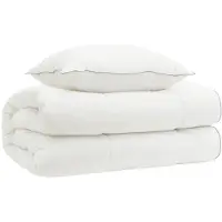 vidaXL Bettdecke und Kissen Set 2 stk. 135x200 cm 4 Jahreszeiten Wolle