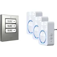 M-E Modern-Electronics m-e 100171 Funkklingel Komplett-Set beleuchtet, klangaktiv, m