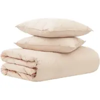 vidaXL Bettwäsche-Set 2 stk. 260 x 220 cm Für alle Jahreszeiten Beige