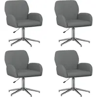 vidaXL Bürostühle 4 Stk. 54 x 58 x 90 cm Dunkelgrau Stoff