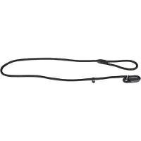 Torribaly Robustes Haustierhalsband, Seil, Nylon, Hundeschlupf, Trainingsleine mit P-Kette, 1 cm, schwarz