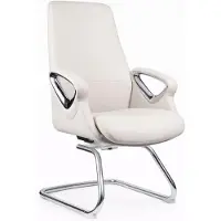 Xl Moebel Gmbh Moderner Chefsessel in Beige mit Chrom-Gestell & Polster-Armlehnen