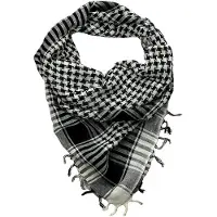 Torribaly Unisex Schal Polyester Quaste Arabische W?ste Shemagh,Schwarz