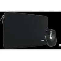 BlueBuilt Laptophülle für Apple MacBook Pro 16 Zoll Schwarz + Maximus Kabellose Ergonomische Bluetooth-Maus