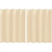 vidaXL Verdunkelungs-Vorhänge mit Ringen 2 pcs Creme 140 x 140 cm