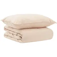 vidaXL Bettwäsche-Set 2 stk. Sommer 100% natürlicher Kapok Beige