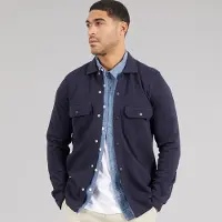 Threadbare Herren Relay Langarm Shacket Navy